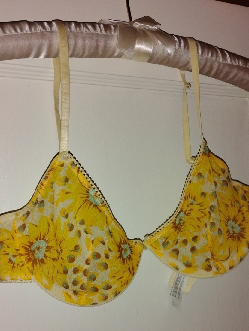 Yellow Floral Underwire Bra - Women Intimates & Sleepwear
